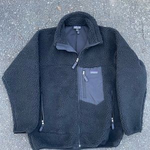 Patagonia fleece sherpa zip up jacket